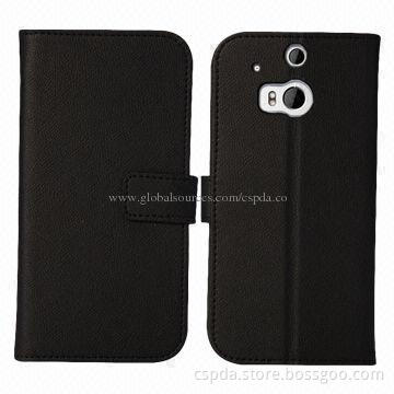 PU with PC Mobile Phone Wallets/Cases for HTC One 2, Various Colors Available